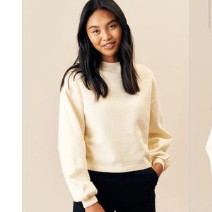 Kotn Puff Sleeve Sweatshirt in a size medium